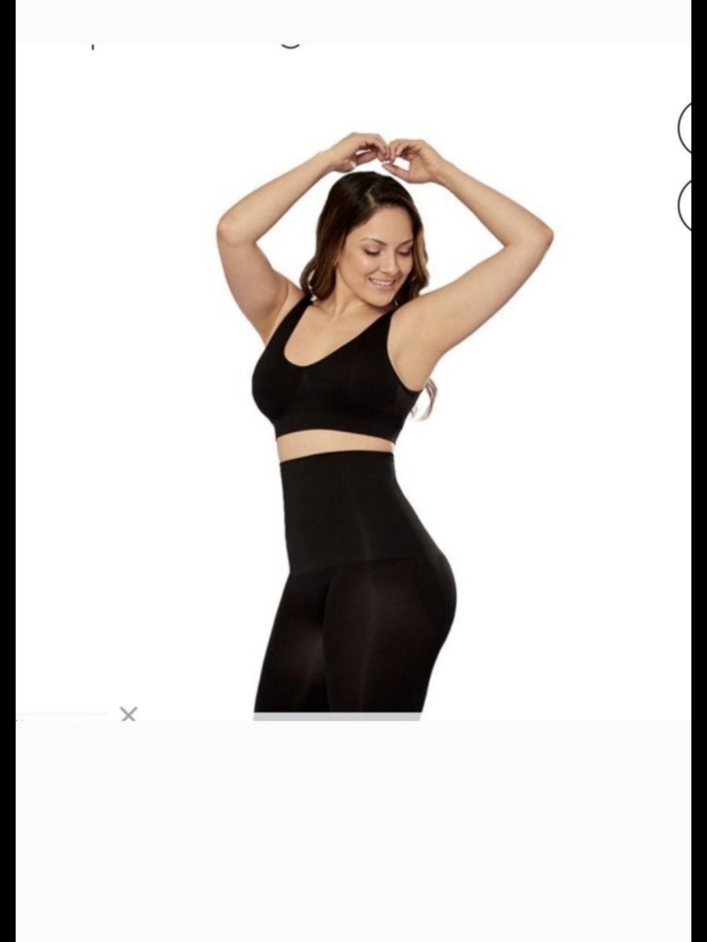 Shapermint Black High-Waist Shaping Leggings with Seamless Support Bra(514)